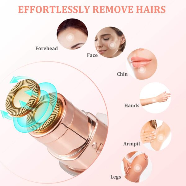 Portable 2-in-1 Lady Shaver Flawless Eyebrow Trimmer - Image 7