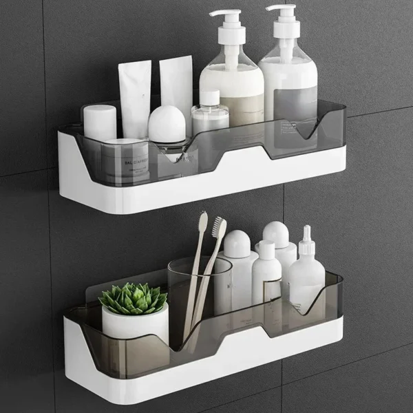 Bathroom Shelf Organizer – Wall Mounted No Drill Storage Rack