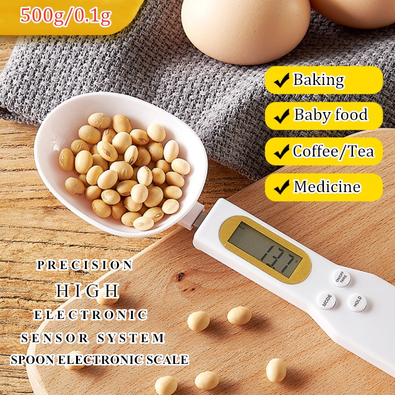 Digital Kitchen Spoon Scale – LCD Electronic Food Measuring Tool 0.1-500g - Image 4