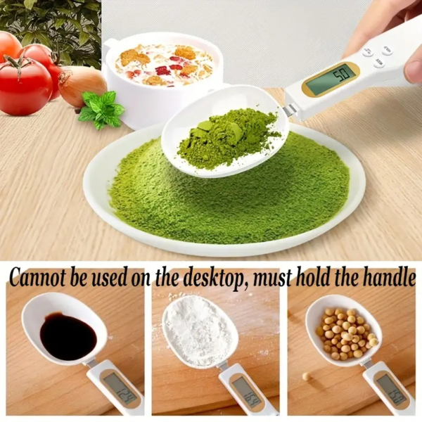 Digital Kitchen Spoon Scale – LCD Electronic Food Measuring Tool 0.1-500g - Image 2