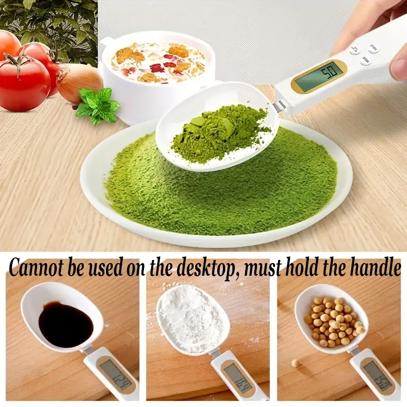 Digital Kitchen Spoon Scale – LCD Electronic Food Measuring Tool 0.1-500g - Image 2
