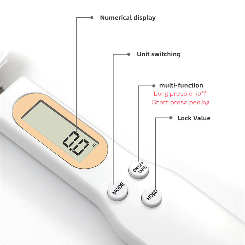 Digital Kitchen Spoon Scale – LCD Electronic Food Measuring Tool 0.1-500g - Image 5