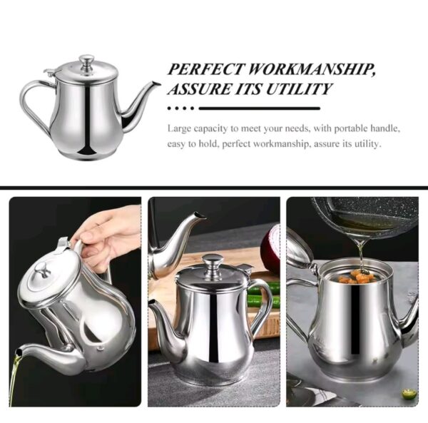 Stainless Steel Kitchen Oil Filter Pot 32oz - Image 6