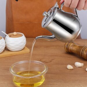 Stainless Steel Kitchen Oil Filter Pot 32oz