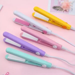 Portable Mini Hair Iron – Corrugated Ceramic Plate Curling & Styling Tool for Travel