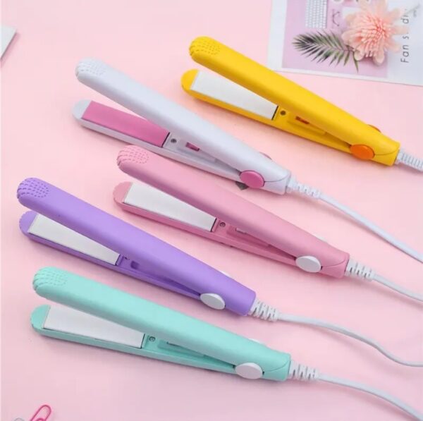 Portable Mini Hair Iron – Corrugated Ceramic Plate Curling & Styling Tool for Travel